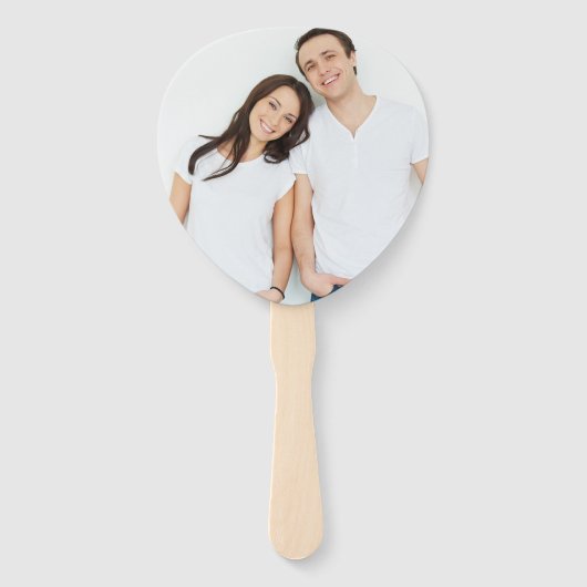 Modern en Elegant Aangepast fotohuwelijk Handwaaier (Voorkant)