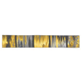 Modern en elegant Abstract grijs, zwart en goud Lange Tafelloper (Horizontaal)