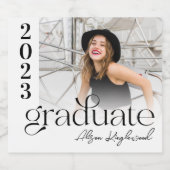 Modern en elegant Afstuderen Sparkling Wijnetiket (Enkel label)