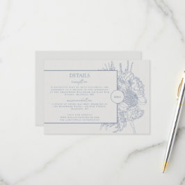 Modern en Elegant Bloemen Boquet Details Kaart