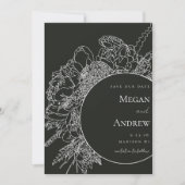 Modern en Elegant Bloemenboeket Save the Date Kaart (Voorkant)