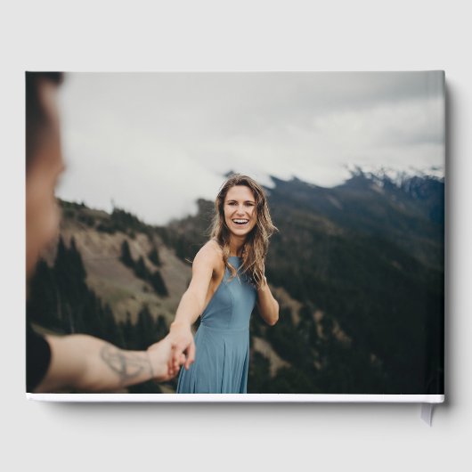 Modern en elegant bruiloft gastenboek (Achterkant)