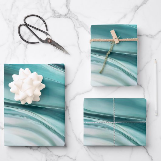 Modern en Elegant-Emerald Groen- Inpakpapier Vel (Voorkant)