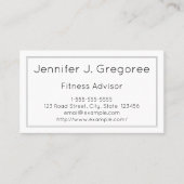 Modern en elegant Fitness Advisor Visitekaartje (Voorkant)