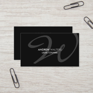 Modern en Elegant Monogram Visitekaartje