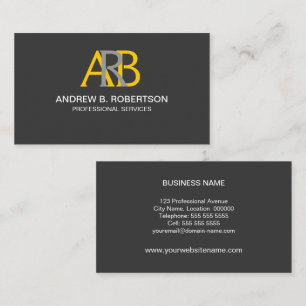 Modern en Elegant Monogram Visitekaartje