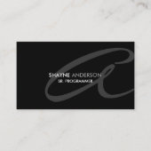 Modern en Elegant Monogram Visitekaartje (Voorkant)