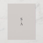 Modern en Elegant Script en Monogram Bruiloft Informatiekaartje (Achterkant)