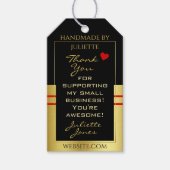 Modern en geluid - Zwart met Gold Lijst Hartelijk  Cadeaulabel (Voorkant)