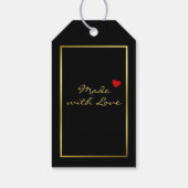 Modern en geluid - Zwart met Gold Lijst Hartelijk  Cadeaulabel (Achterkant)