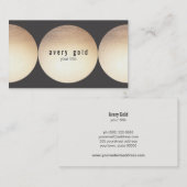 Modern en hip Faux Gold Leaf Circle Visitekaartje (Voorkant / Achterkant)