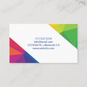 Modern en kleurrijk Abstract Visitekaartje (Achterkant)