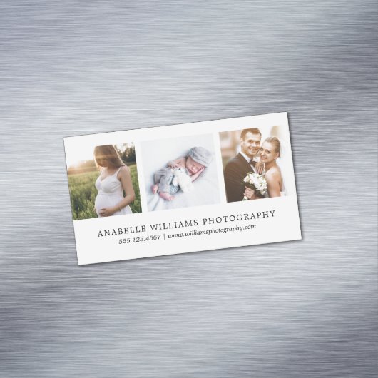 Modern en minimaal | Fotografie Magnetisch Visitekaartje (Voorbeeld)