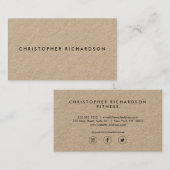 Modern en minimaal op Kraft Visitekaartje (Voorkant / Achterkant)