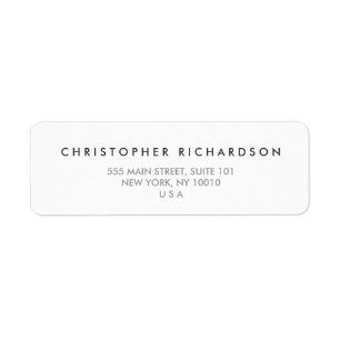 MODERN en MINIMAAL White Address Label