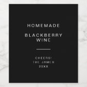 Modern en minimaal wijn etiket (Enkel label)