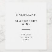 Modern en minimaal wijn etiket (Enkel label)