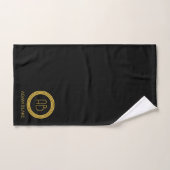 Modern en minimaal zwart & goud bad handdoek (Handdoek)