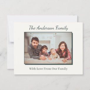 Modern en Minimalistisch Familie Foto Aandenken Briefkaart