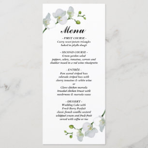 Modern en minimalistisch wit met de orchidee menu