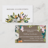 Modern en ophisticated Floral Visitekaartje (Voorkant / Achterkant)