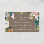 Modern en ophisticated Floral Visitekaartje (Achterkant)