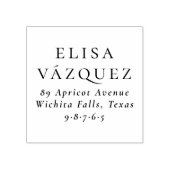 Modern en stijlvol aangepast adres voor typografie 	rubberstempel (Afrduk)