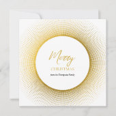 Modern en stijlvol goud & witte kerst feestdagenkaart (Voorkant)