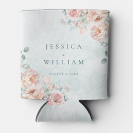 Modern en trendy blauw Roos bruiloft Blikjeskoeler