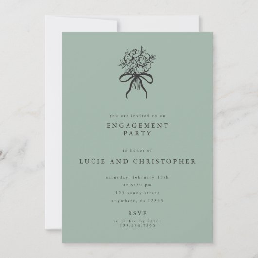 Modern Engagement Party Invitation (Devant)
