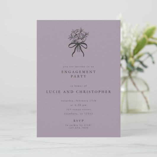 Modern Engagement Party Invitation (Debout devant)