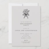 Modern Engagement Party Invitation Kaart (Voorkant)