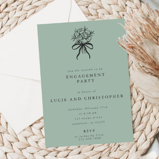 Modern Engagement Party Invitation Kaart