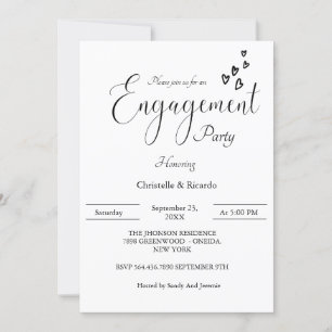 Modern Engagement Party (Uitnodiging voor een mode Kaart