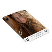 Modern Equestrian Hoefijzer Foto Afstuderen Magneet (Rechterzijde)