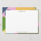 Modern esthetisch kleurrijk Abstract gepersonalise Bedankkaart (Voorkant / Achterkant)