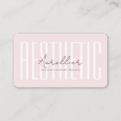 Modern Esthetisch Parel Roze Esthetisch Visitekaartje (Voorkant)
