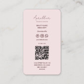 Modern Esthetisch Parel Roze Esthetisch Visitekaartje (Achterkant)