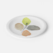 Modern esthetisch waterverf blad papieren bordje (Gekanteld)