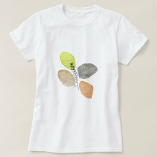 Modern esthetisch waterverf blad t-shirt