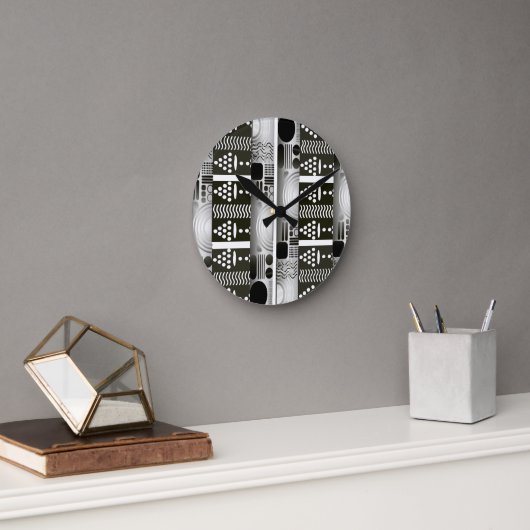Modern Ethnic Wall Clock Ronde Klok (Kantoor)