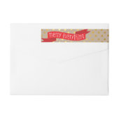 MODERN ETIKET schattig confetti bederft gouden eco (Achterkant)