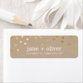 MODERN ETIKET schattig confetti bederft gouden eco (Insitu)