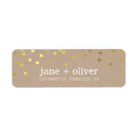 MODERN ETIKET schattig confetti bederft gouden eco