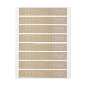 MODERN ETIKET schattig confetti bederft gouden eco (Vel)