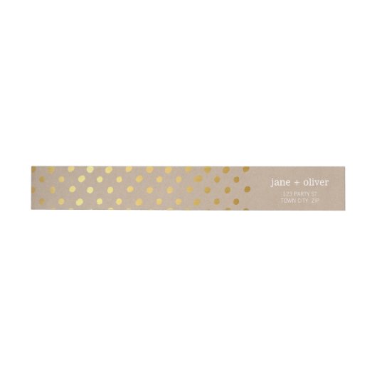 MODERN ETIKET schattig confetti bederft gouden eco (Individueel)