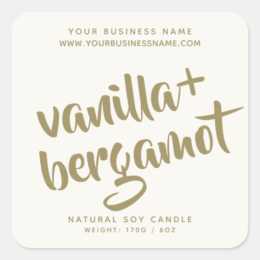 Modern etiket van ivoorkaars (Voorkant)