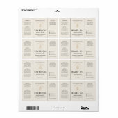 Modern etiket voor baardolie druppelfles met logo (Full Sheet)