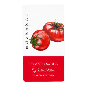 Modern Etiket Voor Zelfgemaakte Tomatensaus