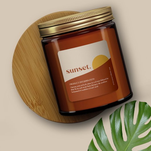 Modern etiket voor zonneproducten